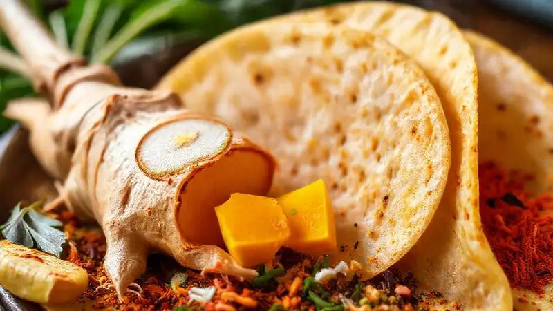 Tortillas especiadas con colores vibrantes