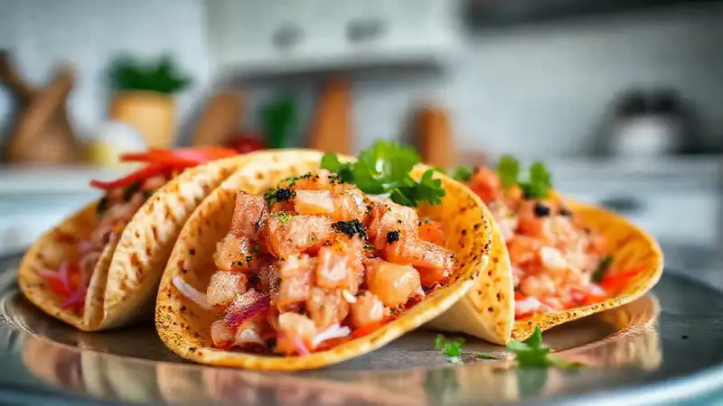 Tuna y tortillas: fotografía apetitosa y vibrante