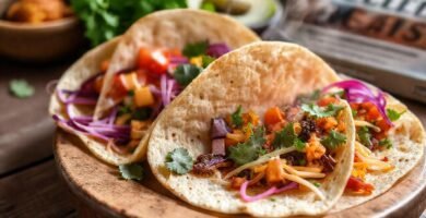Tortillas veganas frescas invitan al sabor