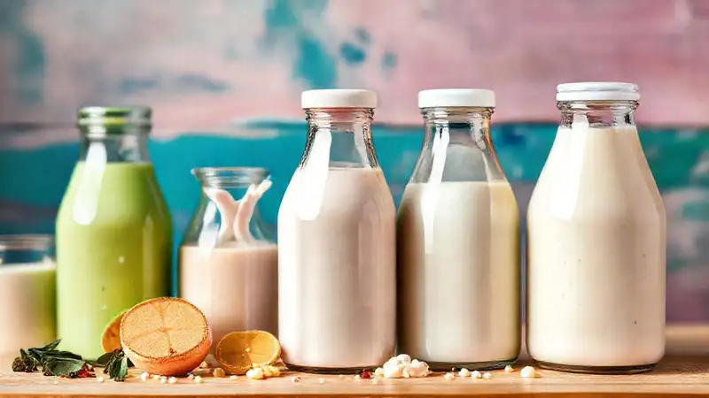 Leches vegetales vibrantes para una vida saludable