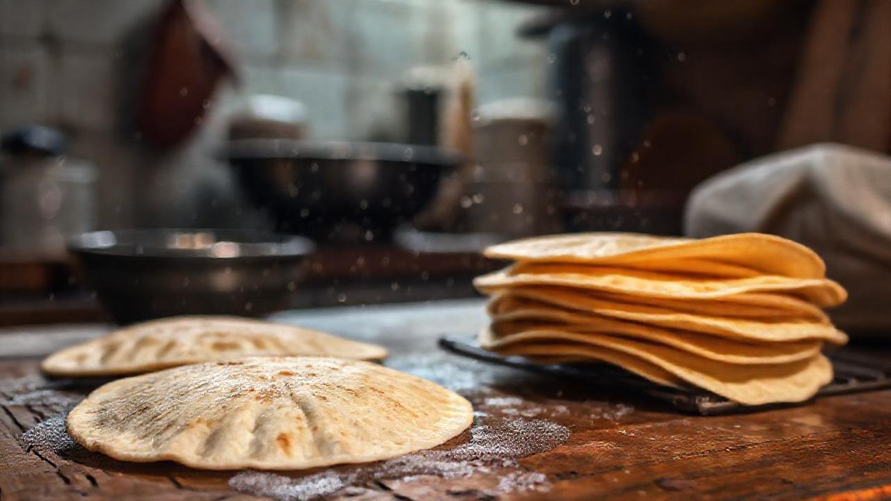 Tortillas tradicionales brillan en la cocina