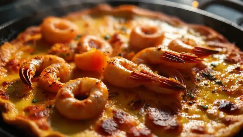 Una tortilla española sabrosa y brillante