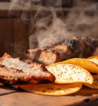 Pork sizzles en México tradicional