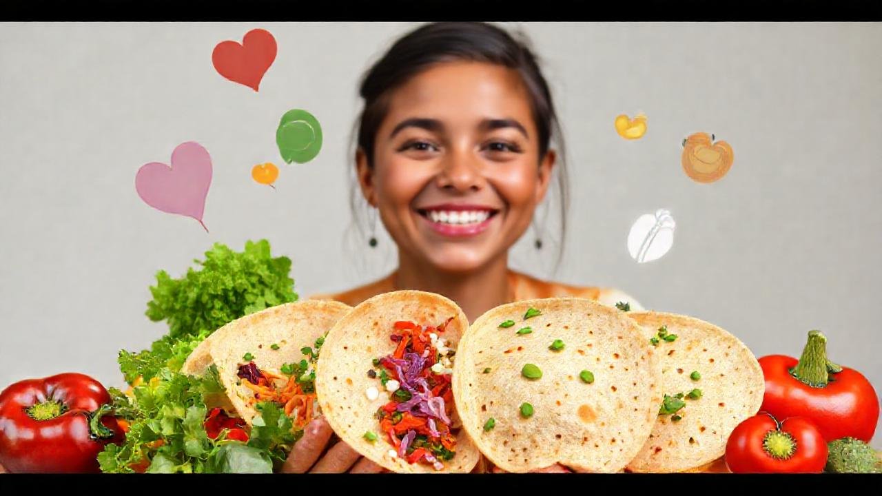 Tortillas veganas frescas, apetitosas y saludables