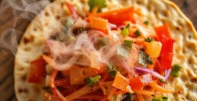 Tortilla con vegetales