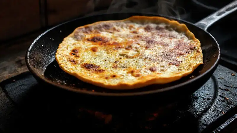Una tortilla argentina dorada y apetitosa