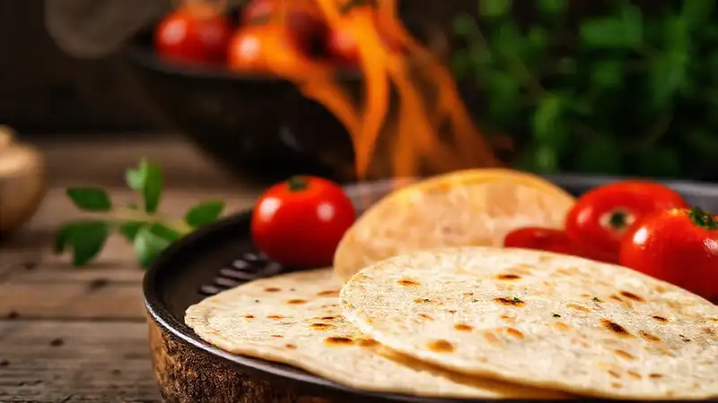 Tortillas apetitosas en la cocina