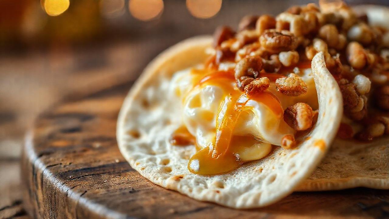 Tortilla dulce, cremosa y apetitosa