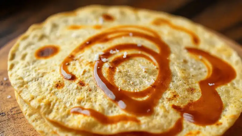 Tortilla dorada, dulce y apetitosa