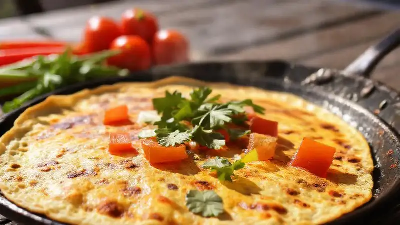 Una tortilla argentina apetitosa y tradicional