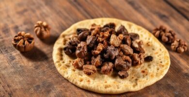 Una mesa rústica sirve comida invitante