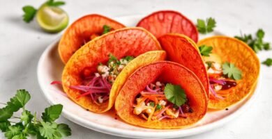 Tortillas coloridas y elegantes