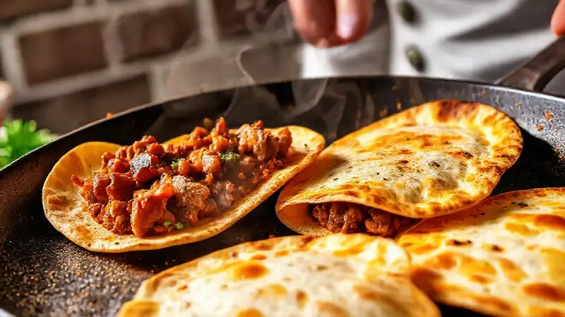 Tortillas deliciosas y humeantes recién hechas