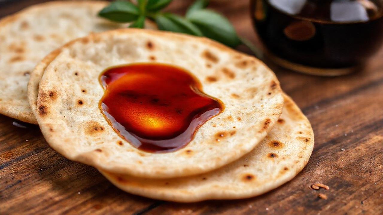 Tortillas con vinagre y miel apetitosas