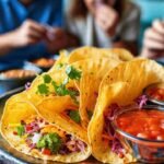 Comida vegana apetitosa y alegre