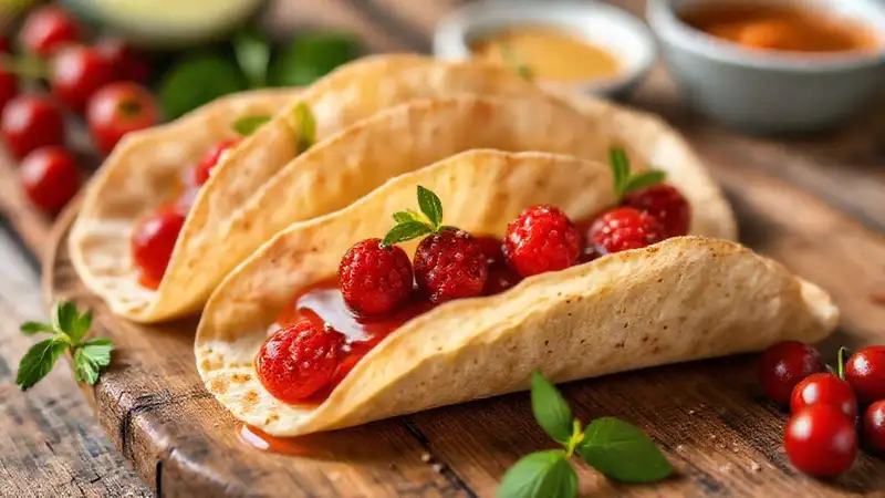 Tortillas vibrantes y apetitosas se presentan elegantemente