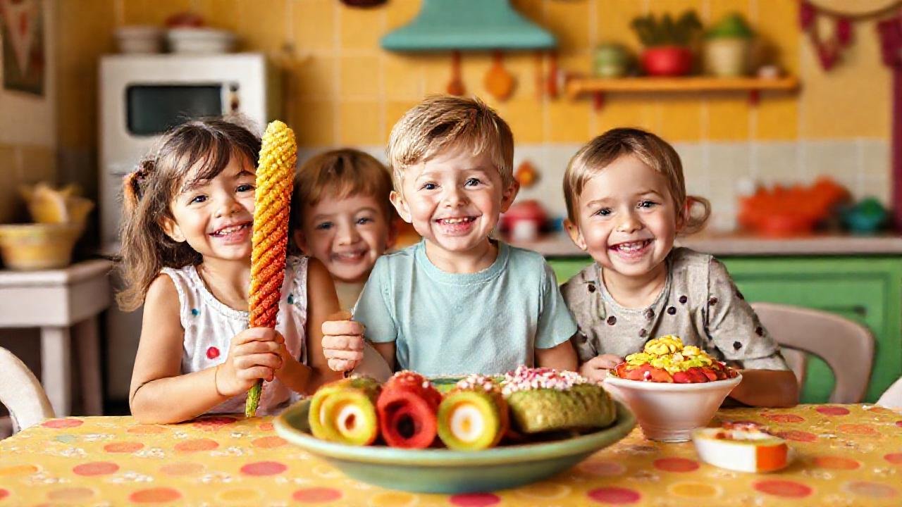 Churros coloridos traen alegría y risas