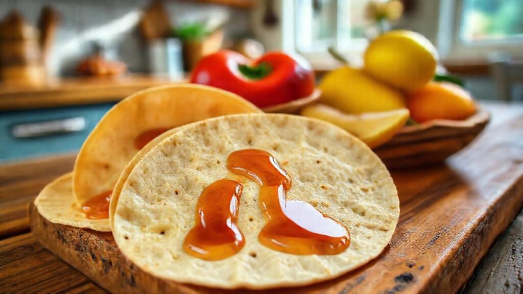 Tortillas dulces brillan en cocina cálida