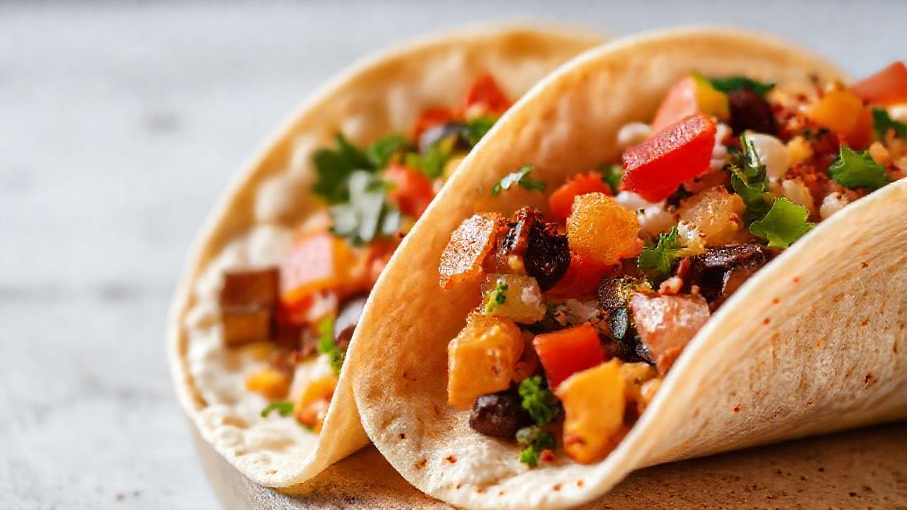 Tortillas coloridas y apetitosas, sin aceite