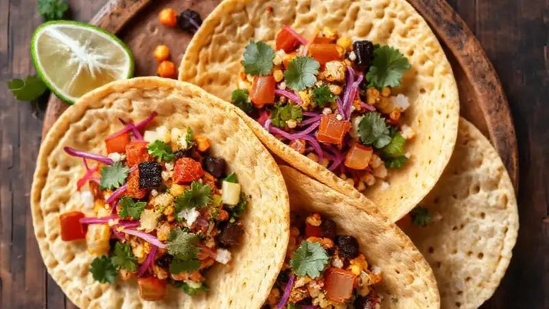 Tortillas veganas: frescas, coloridas y saludables