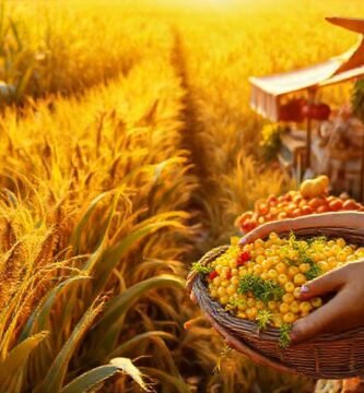 Campesinos ofrecen abundantes productos frescos