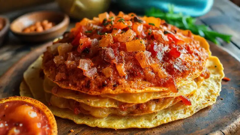 Tortilla argentina dorada y apetitosa