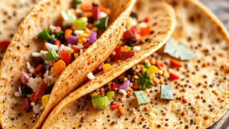 Tortillas de chía veganas, atractivas y saludables