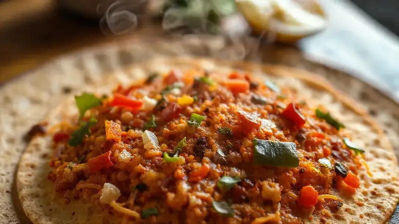 Tortilla masala: vapor, especias y color