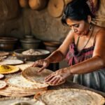 Mujer prepara tortillas en cocina mexicana