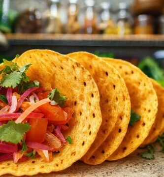 Tortillas frescas iluminan una escena apetecible