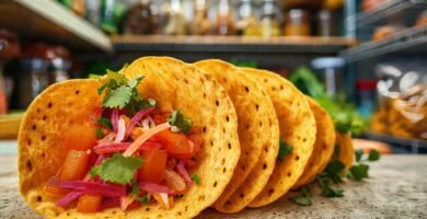 Tortillas frescas iluminan una escena apetecible