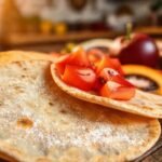 Tortillas dulces y frutas felices