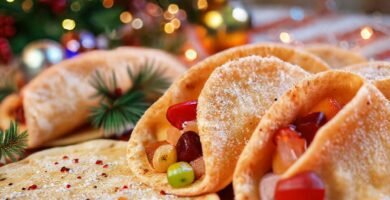 Una mesa festiva y deliciosa brilla