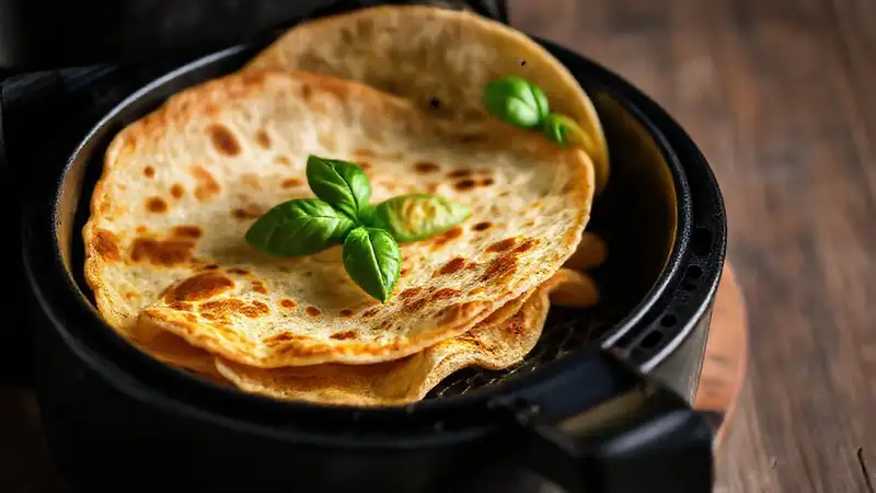 Tortillas italianas al aire, vibrantes y doradas
