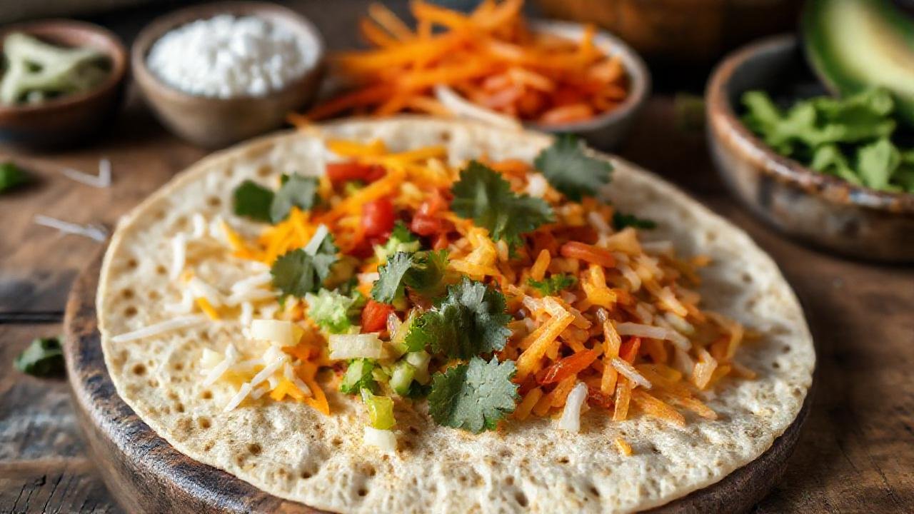 Tortilla tradicional, colorida y saludable