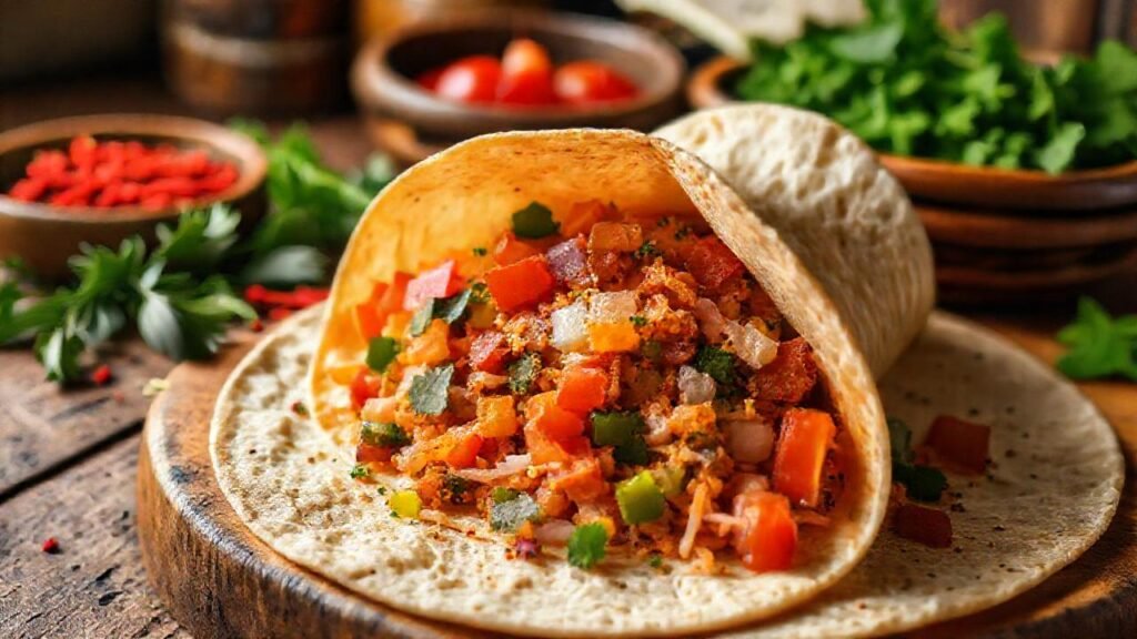 Tortilla mexicana colorida