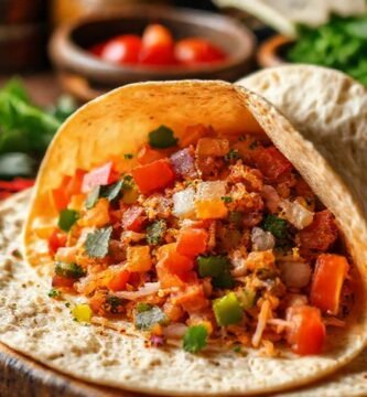 Tortilla mexicana colorida