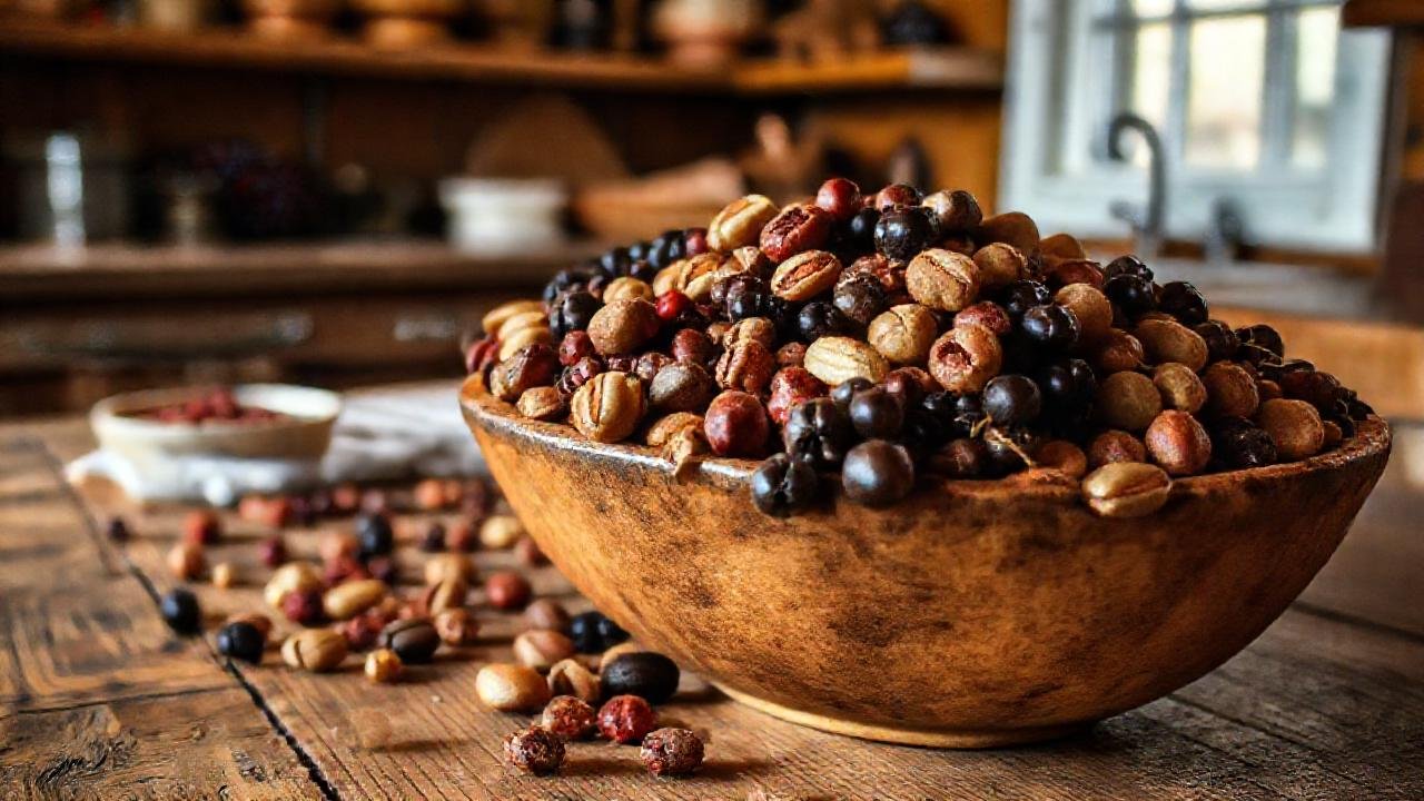 Cocina rústica y acogedora con abundancia