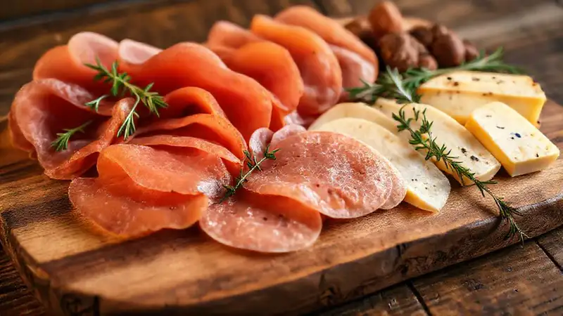 Una mesa rústica ofrece sabores españoles