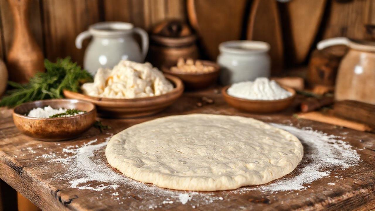 Cocina rústica con masa nórdica
