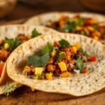 Tortillas veganas apetitosas brillan con encanto