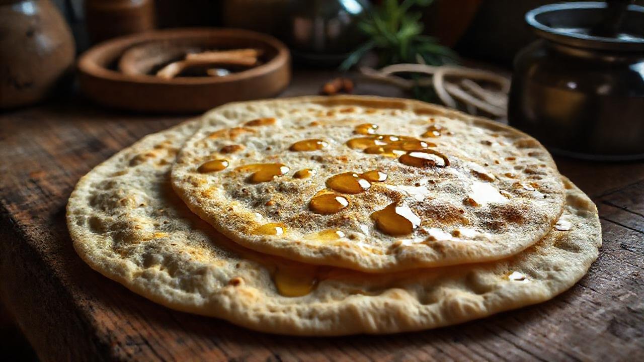 Cocina rústica: tortilla dorada y acogedora
