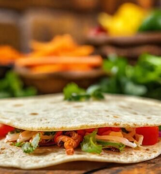Tortilla mexicana fresca y apetitosa