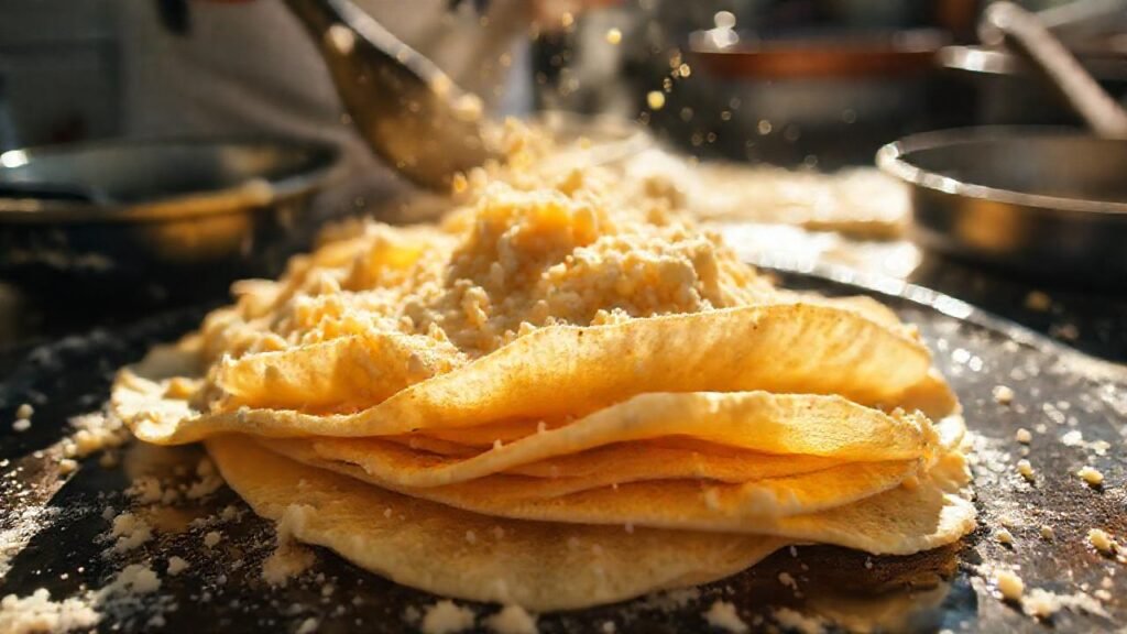 Un cocinero frustrado mancha una tortilla