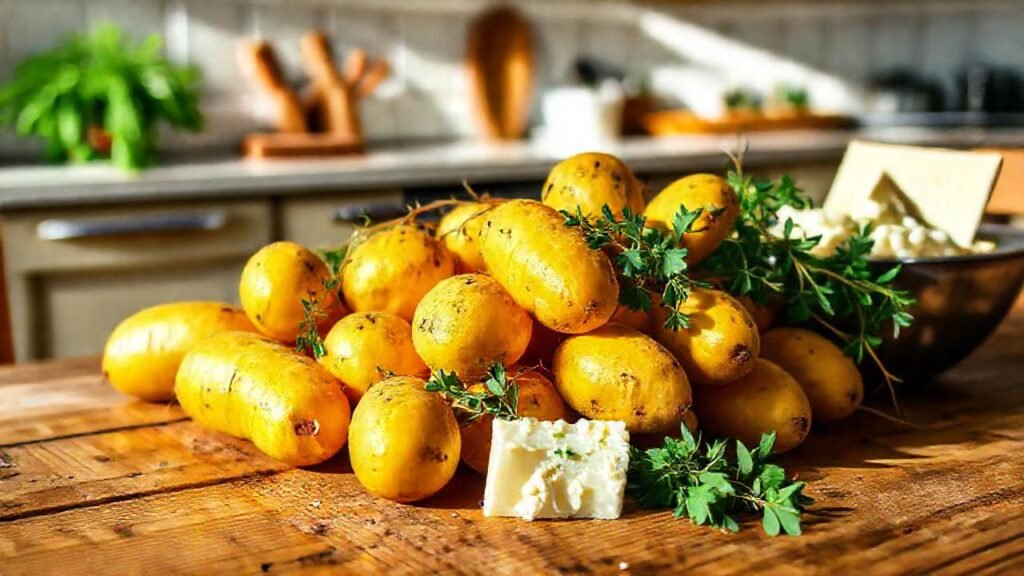 Tabla rústica con ingredientes veganos cálidos