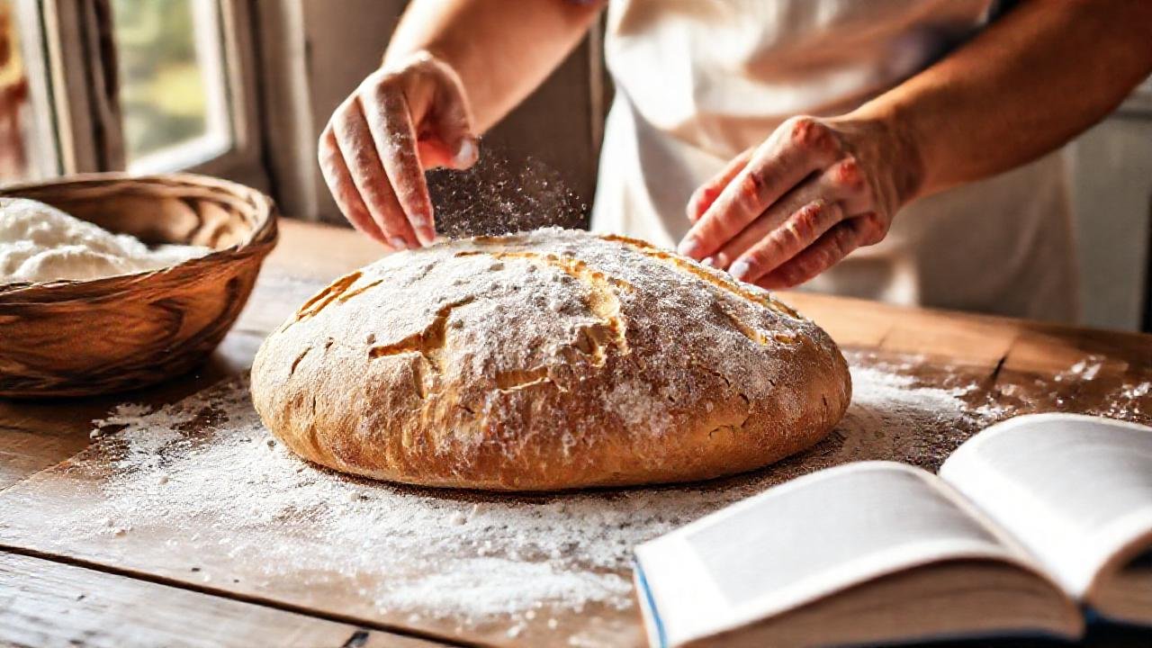 Pan cálido y artesanal, felizmente horneado