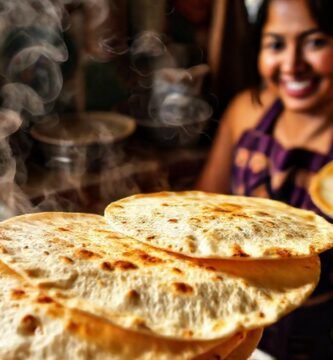 Tortillas cálidas y apetitosas en México