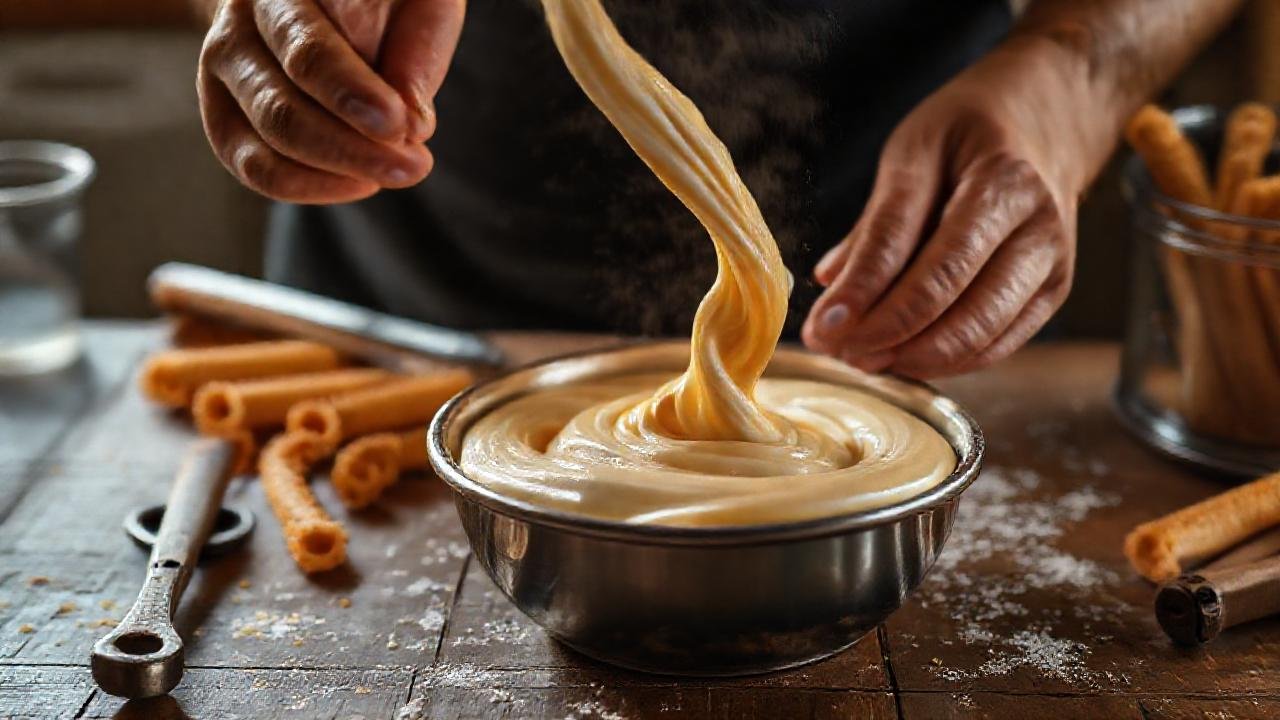 Churros dorados, textura deliciosa, captura invitante