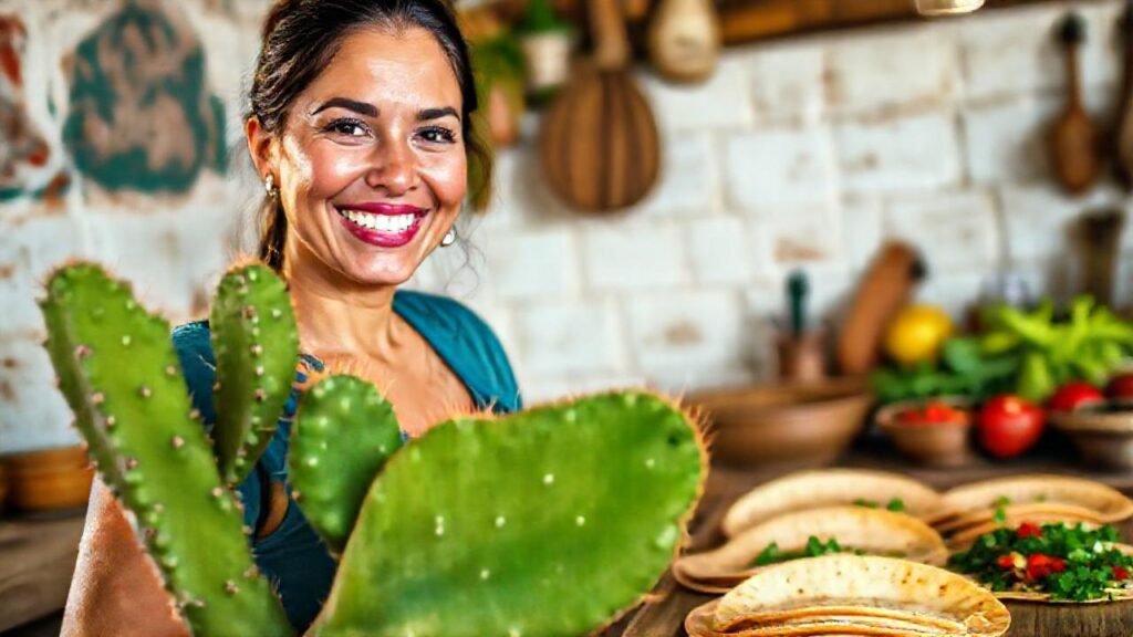Una mujer sonríe con tortillas caseras