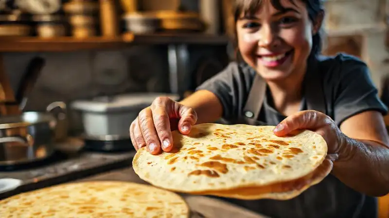 Una tortilla dorada